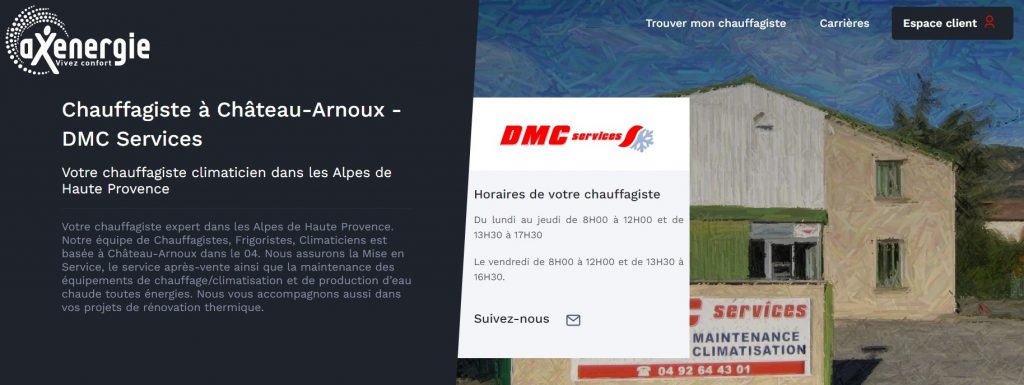  DMC Services AXENERGIE - Chauffagiste à Digne